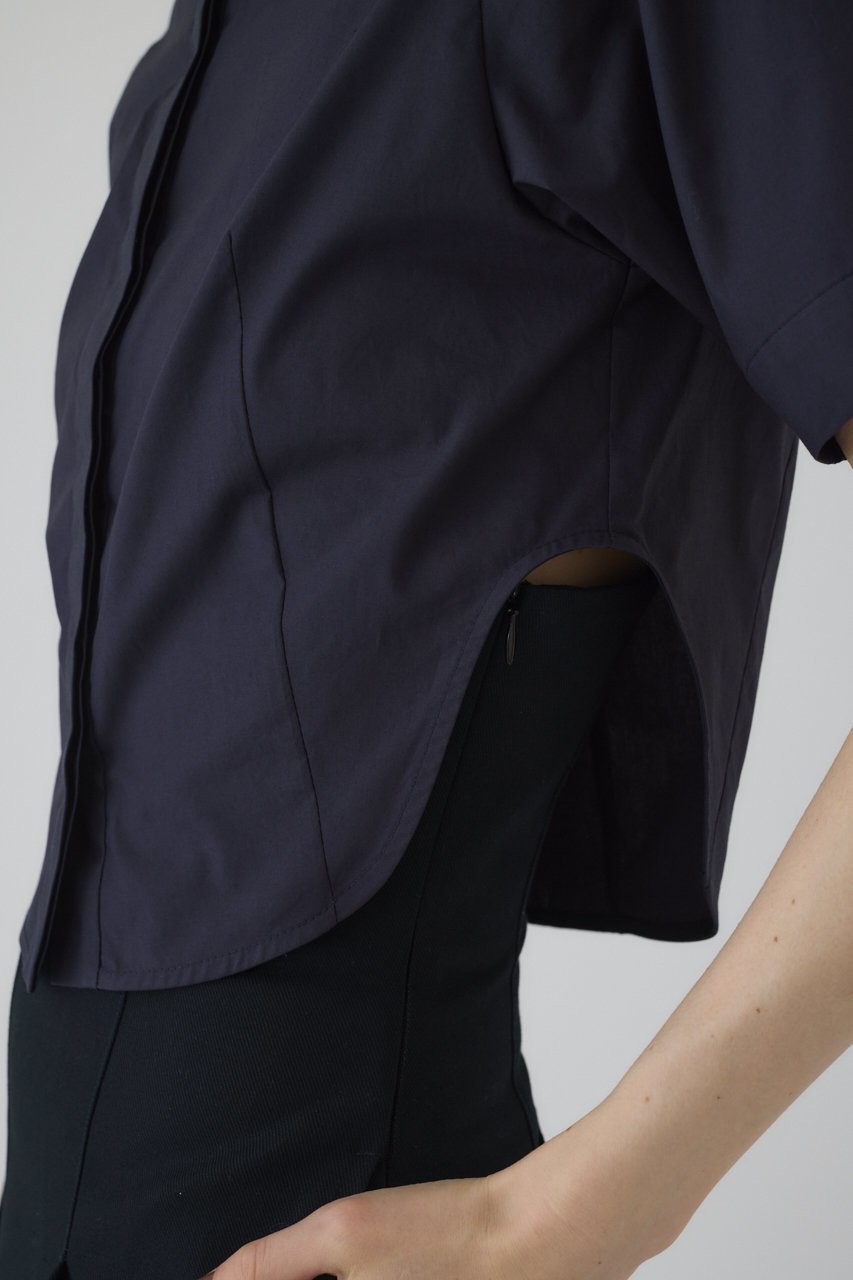 【リムアーク/RIM.ARK】の【6/4 10:00販売開始】Round hem short SH/シャツ 人気、トレンドファッション・服の通販 founy(ファニー) 　ファッション　Fashion　レディースファッション　WOMEN　トップス・カットソー　Tops/Tshirt　シャツ/ブラウス　Shirts/Blouses　ショート　Short　シリコン　Silicon　スリーブ　Sleeve　タイプライター　Typewriter　バランス　Balance　ラウンド　Round　エレガント 上品　Elegant　再入荷　Restock/Back In Stock/Re Arrival　other-8|ID: prp329100004563682 ipo3291000000032272765