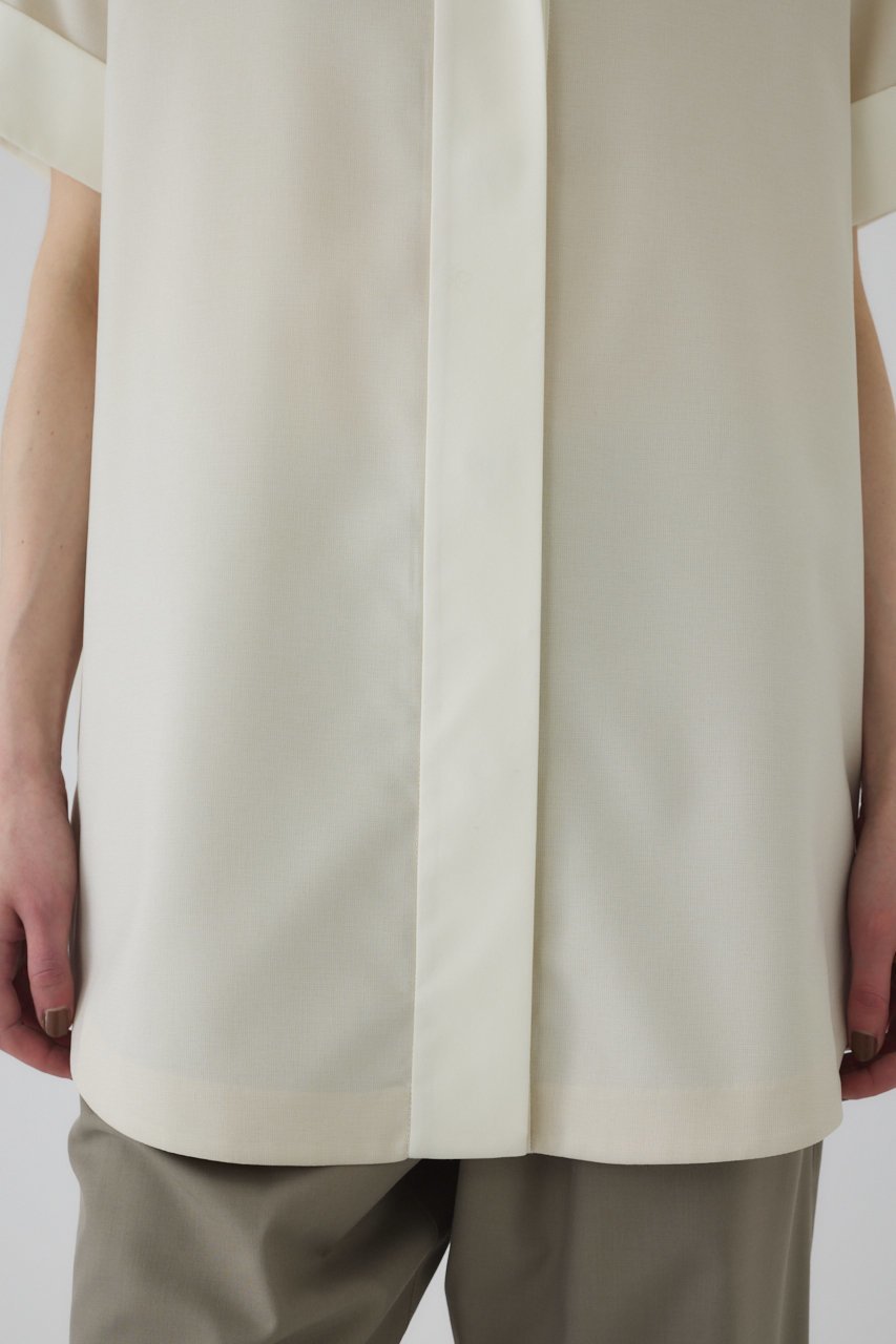 【リムアーク/RIM.ARK】のLinen like rugby SH/シャツ 人気、トレンドファッション・服の通販 founy(ファニー) 　ファッション　Fashion　レディースファッション　Fashion for Women　トップス・カットソー　Cut & Sew Tops　シャツ・ブラウス・オフィスカジュアル　Elegant Blouses & Button-Ups　ショート　Short, Short Length　スリーブ　Sleeve, Long Sleeve / Short Sleeve　other-6|ID: prp329100004563684 ipo3291000000032793381