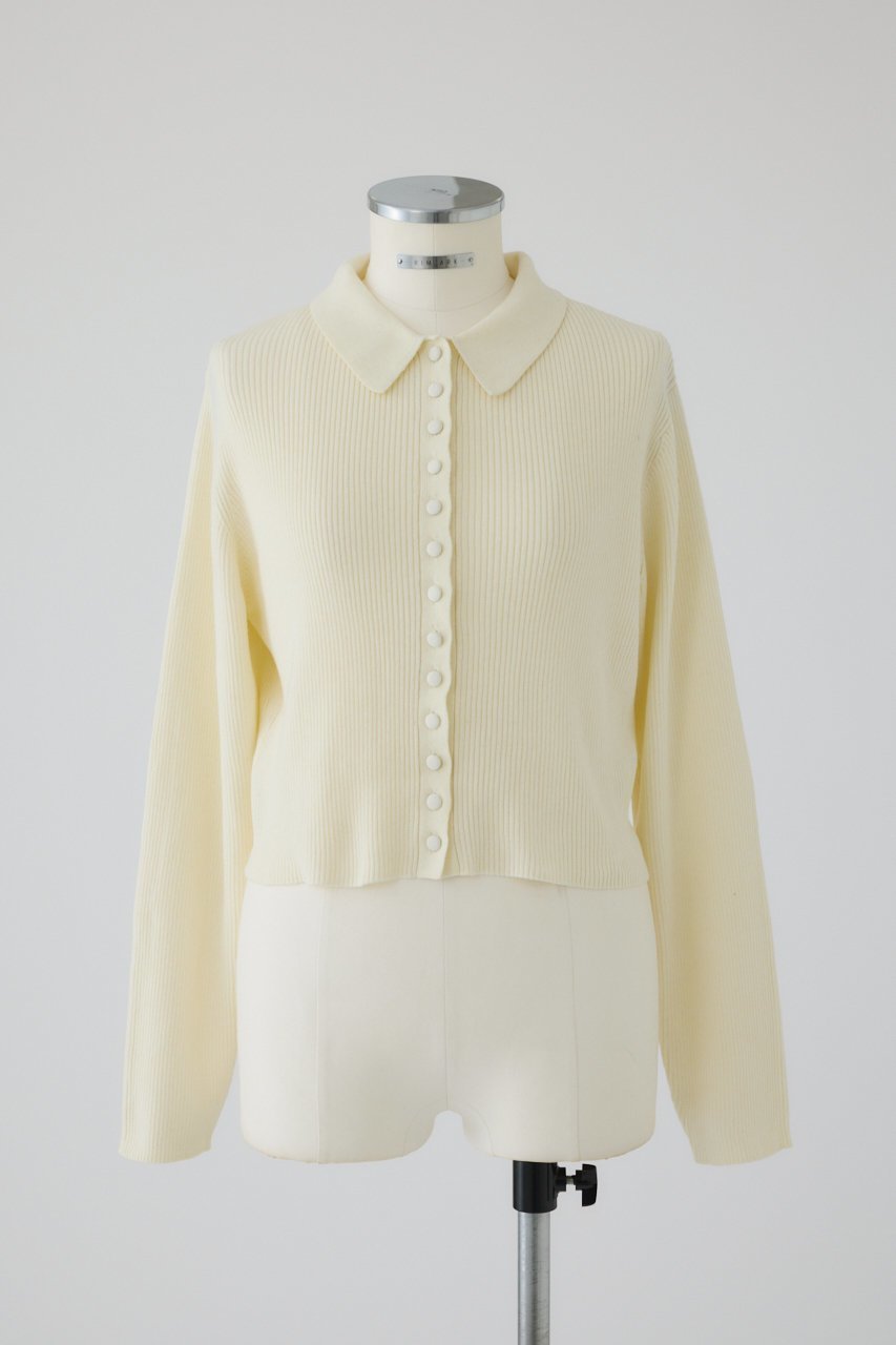【リムアーク/RIM.ARK】のMinimum knit CD/ニットカーディガン インテリア・キッズ・メンズ・レディースファッション・服の通販 founy(ファニー) 　ファッション　Fashion　レディースファッション　Fashion for Women　トップス・カットソー　Cut & Sew Tops　ニット　Knit Tops & Sweaters　カーディガン・羽織り　Layered Style Cardigans　インナー　Innerwear　カーディガン　Cardigan, Knitwear　クラシカル　Classical, Vintage-Inspired　コンパクト　Compact, Small Size　サテン　Satin, Glossy Fabric　シンプル　Simple, Minimal　バランス　Balance, Style Balance　フォーマル　Formal, Dressy　オフホワイト|ID: prp329100004563686 ipo3291000000033927831