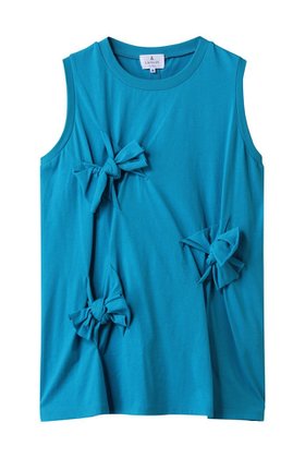 【ランバン オン ブルー/LANVIN en Bleu】 ノットリボンノースリーブカットソー人気、トレンドファッション・服の通販 founy(ファニー) ファッション Fashion レディースファッション WOMEN トップス・カットソー Tops/Tshirt キャミソール / ノースリーブ No Sleeves シャツ/ブラウス Shirts/Blouses ロング / Tシャツ T-Shirts カットソー Cut and Sewn カットソー Cut And Sew キャミソール Camisole ギャザー Gather タンク Tank フェミニン Feminine フロント Front リボン Ribbon NEW・新作・新着・新入荷 New Arrivals |ID:prp329100004565318