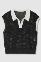 【アナイ/ANAYI】のメッシュポロプルオーバー ブラック|ID:prp329100004565326