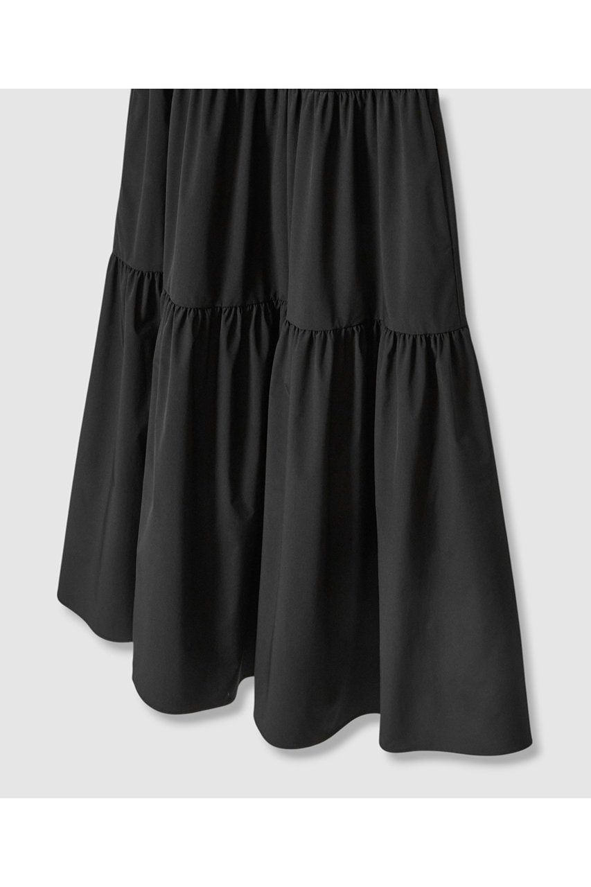 【アナイ/ANAYI】のポンチ×タフタティアード ワンピース 人気、トレンドファッション・服の通販 founy(ファニー) 　ファッション　Fashion　レディースファッション　WOMEN　ワンピース　Dress　チュニック　Tunic　なめらか　Smooth　ストレッチ　Stretch　タフタ　Taffeta　チュニック　Tunic　ティアードワンピース　Tiered Dress　フロント　Front　マキシ　Maxi　ロング　Long　吸水　Water Absorption　夏　Summer　NEW・新作・新着・新入荷　New Arrivals　other-4|ID: prp329100004565327 ipo3291000000032286355