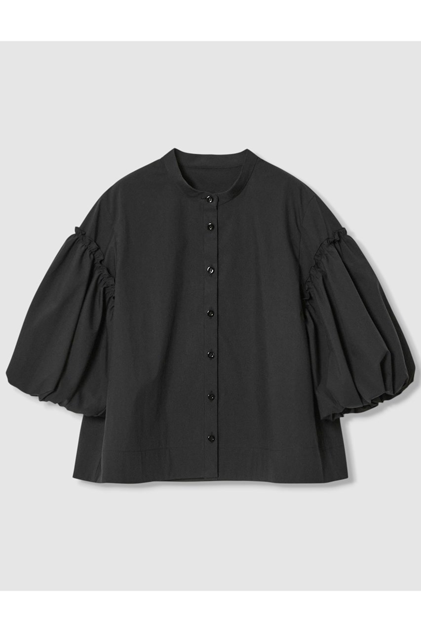 【アナイ/ANAYI】のタフタパルーンスリーブ ブラウス インテリア・キッズ・メンズ・レディースファッション・服の通販 founy(ファニー) 　ファッション　Fashion　レディースファッション　Fashion for Women　トップス・カットソー　Cut & Sew Tops　シャツ・ブラウス・オフィスカジュアル　Elegant Blouses & Button-Ups　なめらか　Smooth, Silky Texture　アクセサリー　Fashion Accessories　ショート　Short, Short Length　ストレッチ　Stretch, Stretchy Fabric　スリーブ　Sleeve, Long Sleeve / Short Sleeve　タフタ　Taffeta, Structured Fabric　バランス　Balance, Style Balance　バルーン　Balloon, Balloon Silhouette　フリル　Frill, Ruffle　再入荷　Restock / Back in Stock　ブラック|ID: prp329100004565331 ipo3291000000035053337
