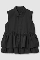 【アナイ/ANAYI】のタフタフリルペプラムシャツ 人気、トレンドファッション・服の通販 founy(ファニー) ファッション Fashion レディースファッション Fashion for Women トップス・カットソー Cut & Sew Tops キャミソール&ノースリーブ Camisoles & Sleeveless Tops シャツ・ブラウス・オフィスカジュアル Elegant Blouses & Button-Ups おすすめ Recommended / Our Picks なめらか Smooth, Silky Texture ストレッチ Stretch, Stretchy Fabric タフタ Taffeta, Structured Fabric ノースリーブ Sleeveless, No-Sleeve フリル Frill, Ruffle thumbnail ブラック|ID: prp329100004565332 ipo3291000000036139143