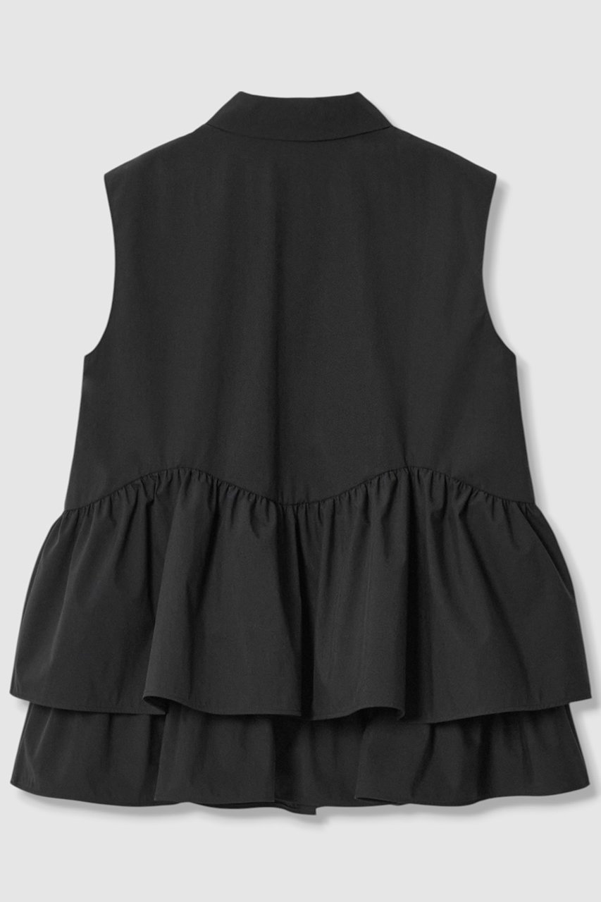 【アナイ/ANAYI】のタフタフリルペプラムシャツ 人気、トレンドファッション・服の通販 founy(ファニー) 　ファッション　Fashion　レディースファッション　Fashion for Women　トップス・カットソー　Cut & Sew Tops　キャミソール&ノースリーブ　Camisoles & Sleeveless Tops　シャツ・ブラウス・オフィスカジュアル　Elegant Blouses & Button-Ups　おすすめ　Recommended / Our Picks　なめらか　Smooth, Silky Texture　ストレッチ　Stretch, Stretchy Fabric　タフタ　Taffeta, Structured Fabric　ノースリーブ　Sleeveless, No-Sleeve　フリル　Frill, Ruffle　other-2|ID: prp329100004565332 ipo3291000000036139144