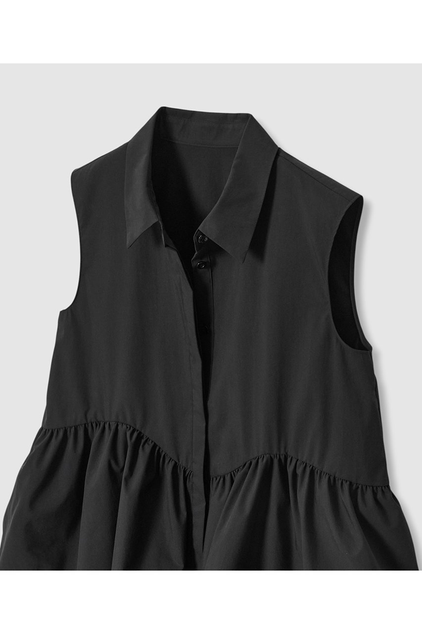 【アナイ/ANAYI】のタフタフリルペプラムシャツ 人気、トレンドファッション・服の通販 founy(ファニー) 　ファッション　Fashion　レディースファッション　Fashion for Women　トップス・カットソー　Cut & Sew Tops　キャミソール&ノースリーブ　Camisoles & Sleeveless Tops　シャツ・ブラウス・オフィスカジュアル　Elegant Blouses & Button-Ups　おすすめ　Recommended / Our Picks　なめらか　Smooth, Silky Texture　ストレッチ　Stretch, Stretchy Fabric　タフタ　Taffeta, Structured Fabric　ノースリーブ　Sleeveless, No-Sleeve　フリル　Frill, Ruffle　other-3|ID: prp329100004565332 ipo3291000000036139145