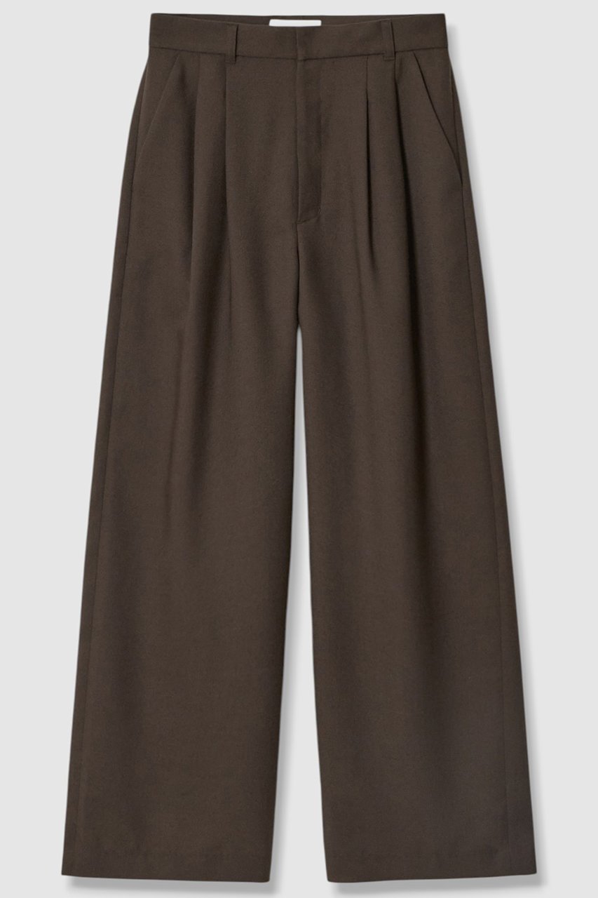 【アナイ/ANAYI】のリネンライクビエラタックパンツ インテリア・キッズ・メンズ・レディースファッション・服の通販 founy(ファニー) 　ファッション　Fashion　レディースファッション　Fashion for Women　パンツ　Pants & Trousers　おすすめ　Recommended / Our Picks　コンパクト　Compact, Small Size　サテン　Satin, Glossy Fabric　ジャケット　Jacket, Outerwear　セットアップ　Set-Up, Coordinated Outfit　バランス　Balance, Style Balance　リネン　Linen, Linen Fabric　ワイド　Wide, Wide Fit　再入荷　Restock / Back in Stock　半袖　Short Sleeve, Half Sleeve　ブラウン|ID: prp329100004565337 ipo3291000000035053348