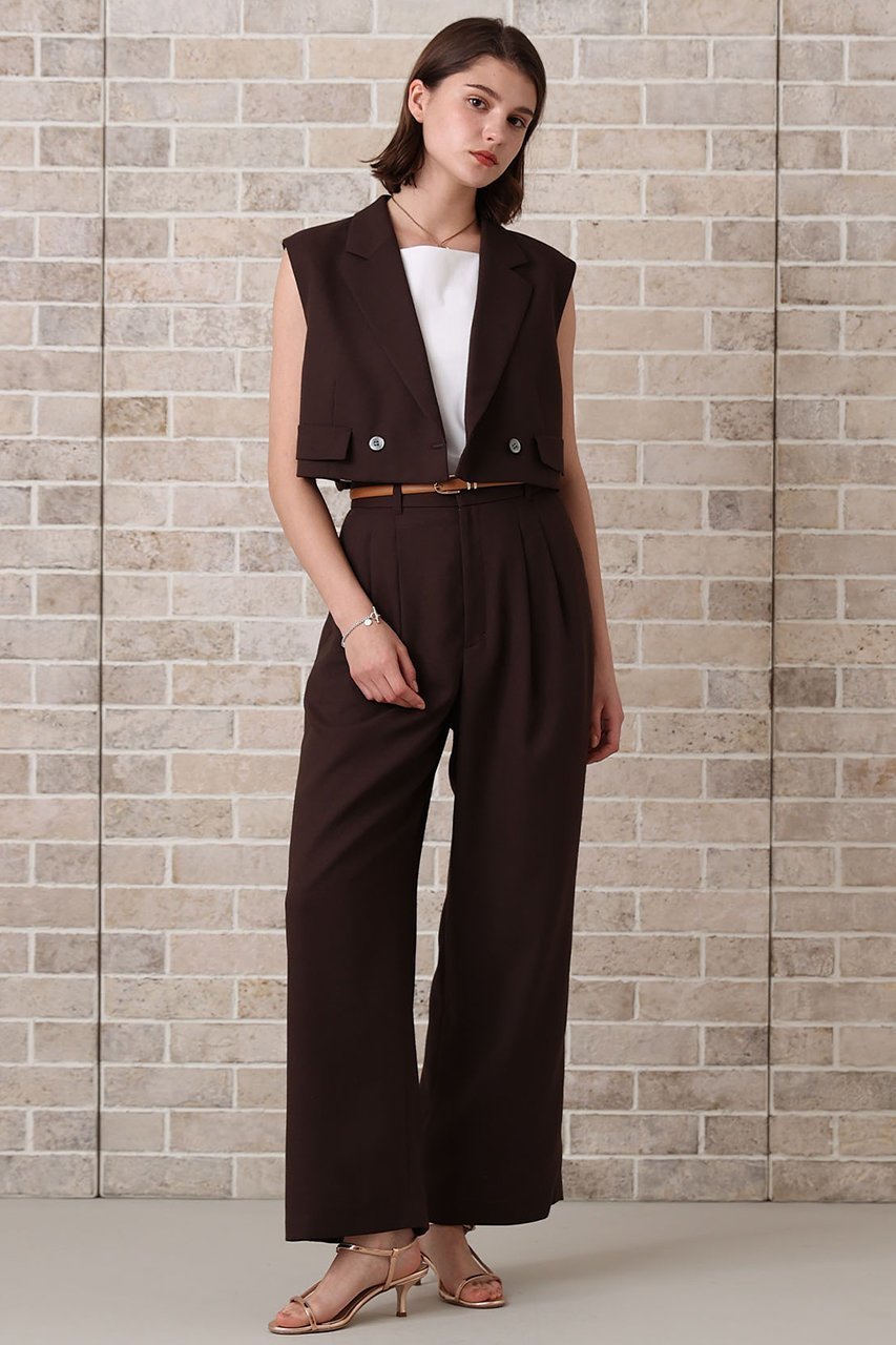 【アナイ/ANAYI】のリネンライクビエラタックパンツ 人気、トレンドファッション・服の通販 founy(ファニー) 　ファッション　Fashion　レディースファッション　Fashion for Women　パンツ　Pants & Trousers　おすすめ　Recommended / Our Picks　コンパクト　Compact, Small Size　サテン　Satin, Glossy Fabric　ジャケット　Jacket, Outerwear　セットアップ　Set-Up, Coordinated Outfit　バランス　Balance, Style Balance　リネン　Linen, Linen Fabric　ワイド　Wide, Wide Fit　再入荷　Restock / Back in Stock　半袖　Short Sleeve, Half Sleeve　other-8|ID: prp329100004565337 ipo3291000000035053355