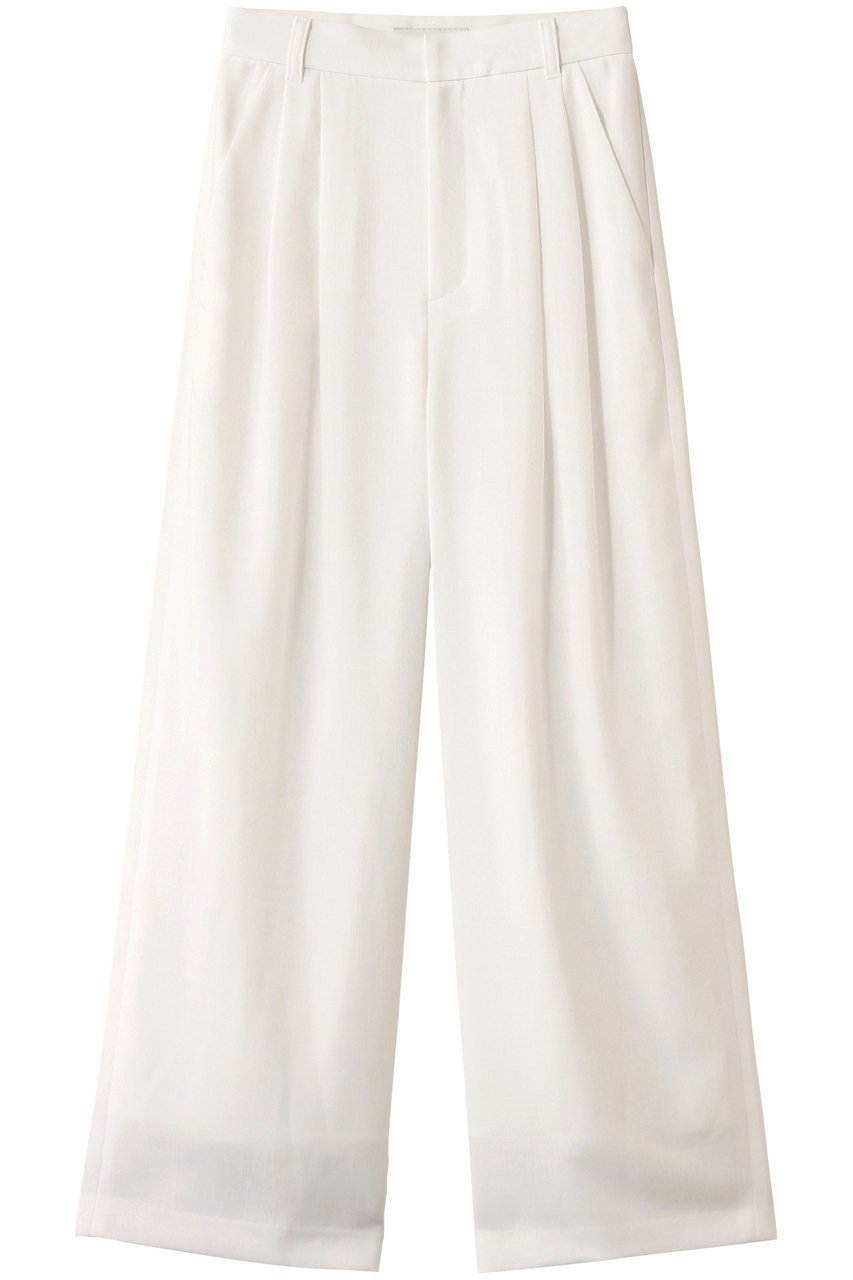 【アナイ/ANAYI】のリネンライクビエラタックパンツ インテリア・キッズ・メンズ・レディースファッション・服の通販 founy(ファニー) 　ファッション　Fashion　レディースファッション　Fashion for Women　パンツ　Pants & Trousers　おすすめ　Recommended / Our Picks　コンパクト　Compact, Small Size　サテン　Satin, Glossy Fabric　ジャケット　Jacket, Outerwear　セットアップ　Set-Up, Coordinated Outfit　バランス　Balance, Style Balance　リネン　Linen, Linen Fabric　ワイド　Wide, Wide Fit　再入荷　Restock / Back in Stock　半袖　Short Sleeve, Half Sleeve　ホワイト|ID: prp329100004565337 ipo3291000000035619283