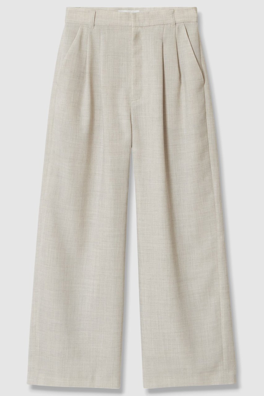 【アナイ/ANAYI】のリネンライクビエラタックパンツ インテリア・キッズ・メンズ・レディースファッション・服の通販 founy(ファニー) 　ファッション　Fashion　レディースファッション　Fashion for Women　パンツ　Pants & Trousers　おすすめ　Recommended / Our Picks　コンパクト　Compact, Small Size　サテン　Satin, Glossy Fabric　ジャケット　Jacket, Outerwear　セットアップ　Set-Up, Coordinated Outfit　バランス　Balance, Style Balance　リネン　Linen, Linen Fabric　ワイド　Wide, Wide Fit　再入荷　Restock / Back in Stock　半袖　Short Sleeve, Half Sleeve　ベージュ|ID: prp329100004565337 ipo3291000000035619284