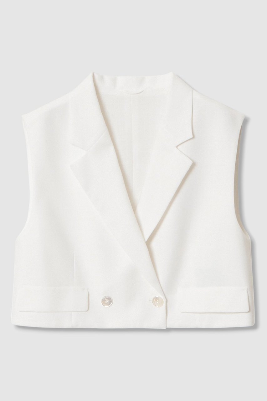 【アナイ/ANAYI】のリネンライクビエラショートジレ インテリア・キッズ・メンズ・レディースファッション・服の通販 founy(ファニー) 　ファッション　Fashion　レディースファッション　WOMEN　アウター　Coat Outerwear　ジャケット　Jackets　おすすめ　Recommend　ジャケット　Jacket　スリーブ　Sleeve　セットアップ　Set Up　テーラード　Tailored　バランス　Balance　フレンチ　French　ベスト　Vest　リゾート　Resort　リネン　Linen　ビジネス 仕事 通勤　Business　NEW・新作・新着・新入荷　New Arrivals　ホワイト|ID: prp329100004565339 ipo3291000000032286455