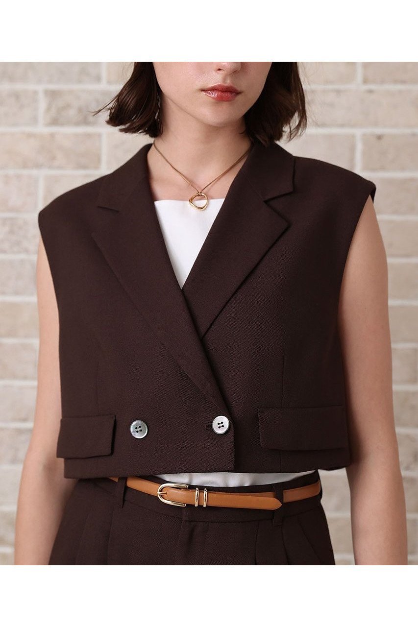 【アナイ/ANAYI】のリネンライクビエラショートジレ 人気、トレンドファッション・服の通販 founy(ファニー) 　ファッション　Fashion　レディースファッション　WOMEN　アウター　Coat Outerwear　ジャケット　Jackets　おすすめ　Recommend　ジャケット　Jacket　スリーブ　Sleeve　セットアップ　Set Up　テーラード　Tailored　バランス　Balance　フレンチ　French　ベスト　Vest　リゾート　Resort　リネン　Linen　ビジネス 仕事 通勤　Business　NEW・新作・新着・新入荷　New Arrivals　other-8|ID: prp329100004565339 ipo3291000000032286472