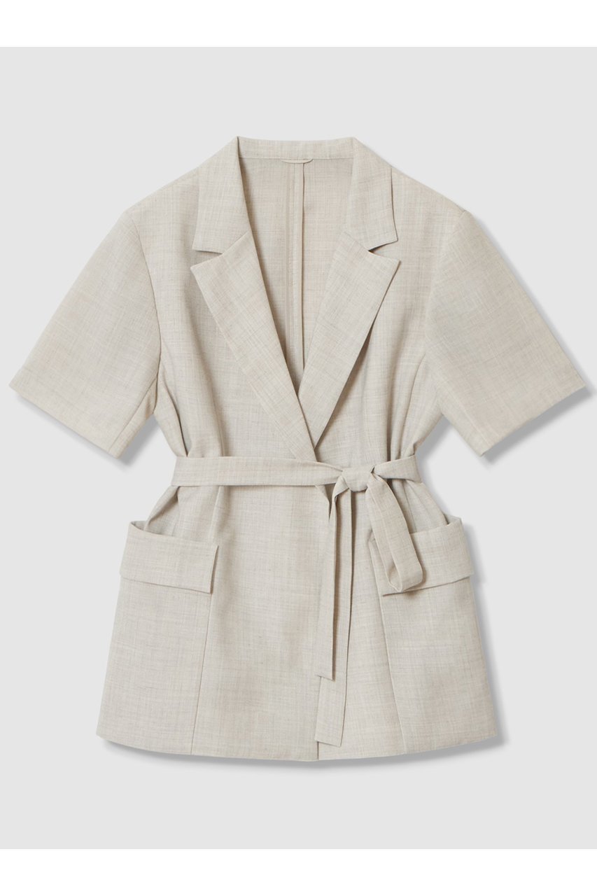 【アナイ/ANAYI】のリネンライクビエラ半袖 ジャケット インテリア・キッズ・メンズ・レディースファッション・服の通販 founy(ファニー) 　ファッション　Fashion　レディースファッション　Fashion for Women　アウター　Coat / Outerwear Collection　レディースジャケット・軽アウター　Jackets　おすすめ　Recommended / Our Picks　エレガント 上品　Elegant　カーディガン　Cardigan, Knitwear　コンパクト　Compact, Small Size　ジャケット　Jacket, Outerwear　セットアップ　Set-Up, Coordinated Outfit　ポケット　Pocket, Pocket Detail　リネン　Linen, Linen Fabric　再入荷　Restock / Back in Stock　半袖　Short Sleeve, Half Sleeve　ベージュ|ID: prp329100004565341 ipo3291000000035053358