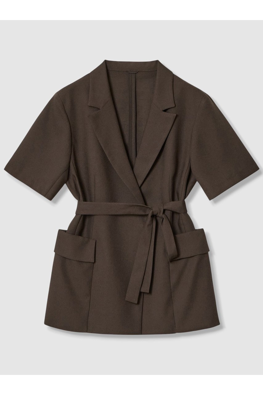 【アナイ/ANAYI】のリネンライクビエラ半袖 ジャケット インテリア・キッズ・メンズ・レディースファッション・服の通販 founy(ファニー) 　ファッション　Fashion　レディースファッション　Fashion for Women　アウター　Coat / Outerwear Collection　レディースジャケット・軽アウター　Jackets　おすすめ　Recommended / Our Picks　エレガント 上品　Elegant　カーディガン　Cardigan, Knitwear　コンパクト　Compact, Small Size　ジャケット　Jacket, Outerwear　セットアップ　Set-Up, Coordinated Outfit　ポケット　Pocket, Pocket Detail　リネン　Linen, Linen Fabric　再入荷　Restock / Back in Stock　半袖　Short Sleeve, Half Sleeve　ブラウン|ID: prp329100004565341 ipo3291000000035053359