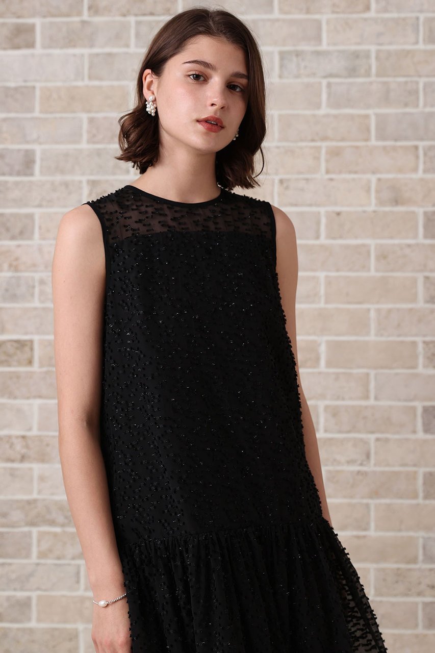 【アナイ/ANAYI】のラメカットジャガードミニ ワンピース 人気、トレンドファッション・服の通販 founy(ファニー) 　ファッション　Fashion　レディースファッション　Fashion for Women　ワンピース　Dresses　チュニック　Tunic Tops & Dresses　おすすめ　Recommended / Our Picks　アクセサリー　Fashion Accessories　ギャザー　Gathered, Ruffled　シアー　Sheer, See-Through　ジャカード／ジャガード　Jacquard, Woven Pattern　チュニック　Tunic, Long Top　パール　Pearl, Pearl Accent　フレア　Flare, Flared　ヨーク　Yoke, Yoke Design　エレガント 上品　Elegant　再入荷　Restock / Back in Stock　夏　Summer　other-7|ID: prp329100004565344 ipo3291000000035053372