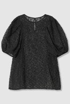 【アナイ/ANAYI】のラメカットジャガードパフスリーブ ブラウス 人気、トレンドファッション・服の通販 founy(ファニー) ファッション Fashion レディースファッション Fashion for Women トップス・カットソー Cut & Sew Tops シャツ・ブラウス・オフィスカジュアル Elegant Blouses & Button-Ups おすすめ Recommended / Our Picks キャミソール Camisole, Spaghetti Strap Top シアー Sheer, See-Through ショート Short, Short Length ジャカード／ジャガード Jacquard, Woven Pattern スリーブ Sleeve, Long Sleeve / Short Sleeve エレガント 上品 Elegant 再入荷 Restock / Back in Stock thumbnail ブラック|ID: prp329100004565345 ipo3291000000035051898