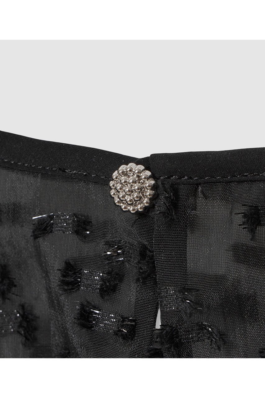 【アナイ/ANAYI】のラメカットジャガードパフスリーブ ブラウス 人気、トレンドファッション・服の通販 founy(ファニー) 　ファッション　Fashion　レディースファッション　Fashion for Women　トップス・カットソー　Cut & Sew Tops　シャツ・ブラウス・オフィスカジュアル　Elegant Blouses & Button-Ups　おすすめ　Recommended / Our Picks　キャミソール　Camisole, Spaghetti Strap Top　シアー　Sheer, See-Through　ショート　Short, Short Length　ジャカード／ジャガード　Jacquard, Woven Pattern　スリーブ　Sleeve, Long Sleeve / Short Sleeve　エレガント 上品　Elegant　再入荷　Restock / Back in Stock　other-5|ID: prp329100004565345 ipo3291000000035051902