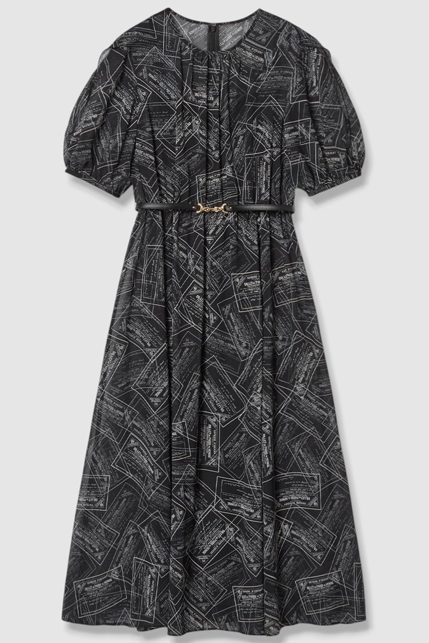 【アナイ/ANAYI】のチケットプリントスリットスリーブ ワンピース インテリア・キッズ・メンズ・レディースファッション・服の通販 founy(ファニー) 　ファッション　Fashion　レディースファッション　WOMEN　ワンピース　Dress　チュニック　Tunic　おすすめ　Recommend　キャミソール　Camisole　シフォン　Chiffon　スリット　Slit　スリーブ　Sleeve　チュニック　Tunic　プリント　Print　ペチコート　Petticoat　夏　Summer　NEW・新作・新着・新入荷　New Arrivals　ブラック|ID: prp329100004565346 ipo3291000000032286542