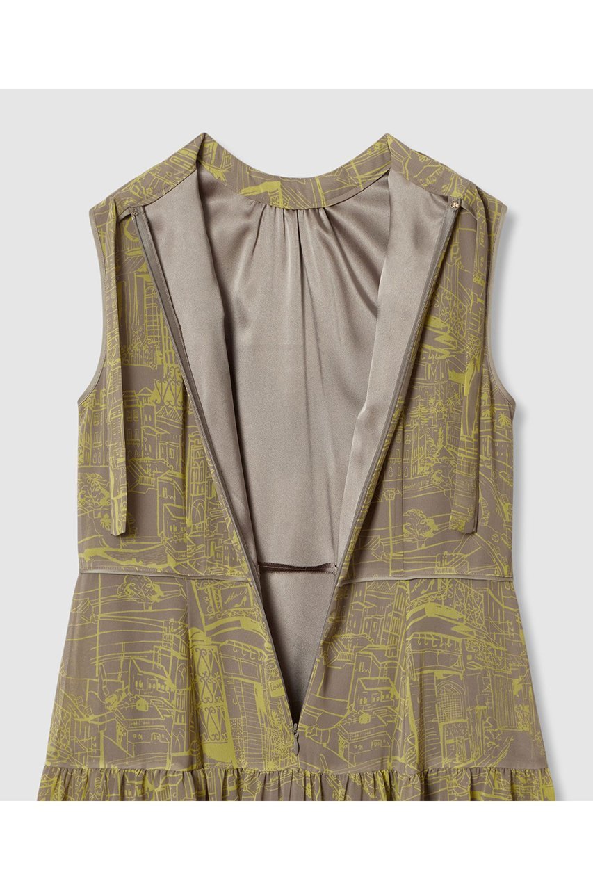 【アナイ/ANAYI】のシティスケーププリントマキシ ワンピース 人気、トレンドファッション・服の通販 founy(ファニー) 　ファッション　Fashion　レディースファッション　Fashion for Women　ワンピース　Dresses　チュニック　Tunic Tops & Dresses　カーディガン　Cardigan, Knitwear　サンダル　Sandals, Summer Shoes　シフォン　Chiffon, Lightweight Fabric　ジャケット　Jacket, Outerwear　スタンド　Stand Collar, Upright Stand　チュニック　Tunic, Long Top　ノースリーブ　Sleeveless, No-Sleeve　パイピング　Piping, Trim Design　フラット　Flat, Flat Shoes　プリント　Print, Printed Pattern　マキシ　Maxi, Full Length　モダン　Modern, Contemporary　リゾート　Resort, Vacation Style　ロング　Long, Long-Length　エレガント 上品　Elegant　other-6|ID: prp329100004565349 ipo3291000000035847918