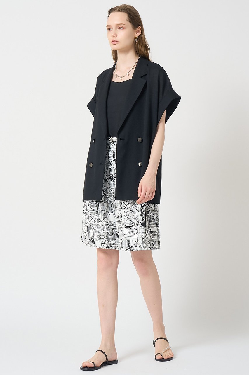 【アナイ/ANAYI】のシティスケーププリントハーフパンツ 人気、トレンドファッション・服の通販 founy(ファニー) 　ファッション　Fashion　レディースファッション　Fashion for Women　パンツ　Pants & Trousers　ショートパンツ・ハーフパンツ　High-Waisted & Relaxed Shorts　ショート　Short, Short Length　シンプル　Simple, Minimal　ジャケット　Jacket, Outerwear　スラックス　Slacks, Dress Pants　バランス　Balance, Style Balance　プリント　Print, Printed Pattern　モダン　Modern, Contemporary　モノトーン　Monotone, Black and White　リラックス　Relax, Relaxed Fit　夏　Summer　other-7|ID: prp329100004565351 ipo3291000000033706638