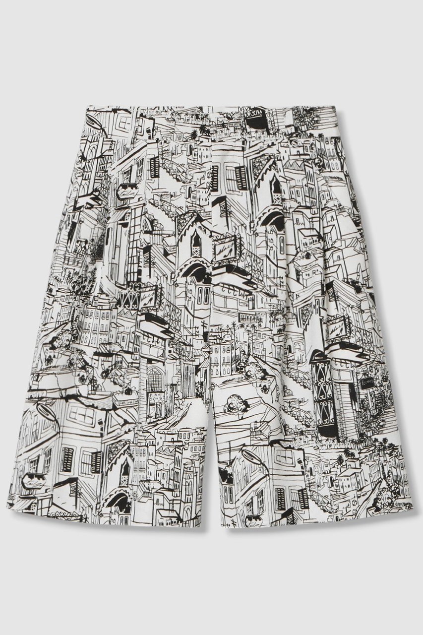 【アナイ/ANAYI】のシティスケーププリントハーフパンツ 人気、トレンドファッション・服の通販 founy(ファニー) ファッション Fashion レディースファッション Fashion for Women パンツ Pants & Trousers ショートパンツ・ハーフパンツ High-Waisted & Relaxed Shorts ショート Short, Short Length シンプル Simple, Minimal ジャケット Jacket, Outerwear スラックス Slacks, Dress Pants バランス Balance, Style Balance プリント Print, Printed Pattern モダン Modern, Contemporary モノトーン Monotone, Black and White リラックス Relax, Relaxed Fit 夏 Summer other-1|ID: prp329100004565351 ipo3291000000035479711