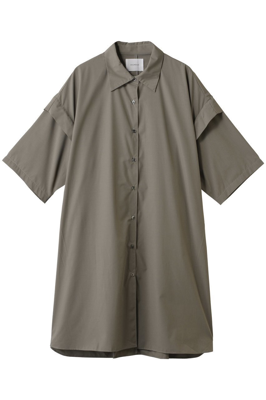 【ミディウミソリッド/MIDIUMISOLID】のtuck shoulder wide shirt.S シャツ インテリア・キッズ・メンズ・レディースファッション・服の通販 founy(ファニー) 　ファッション　Fashion　レディースファッション　WOMEN　トップス・カットソー　Tops/Tshirt　シャツ/ブラウス　Shirts/Blouses　おすすめ　Recommend　ショルダー　Shoulder　ショート　Short　スリーブ　Sleeve　ビッグ　Big　夏　Summer　NEW・新作・新着・新入荷　New Arrivals　春　Spring　S/S・春夏　Ss・Spring/Summer　羽織　Haori　khaki|ID: prp329100004565353 ipo3291000000032286620