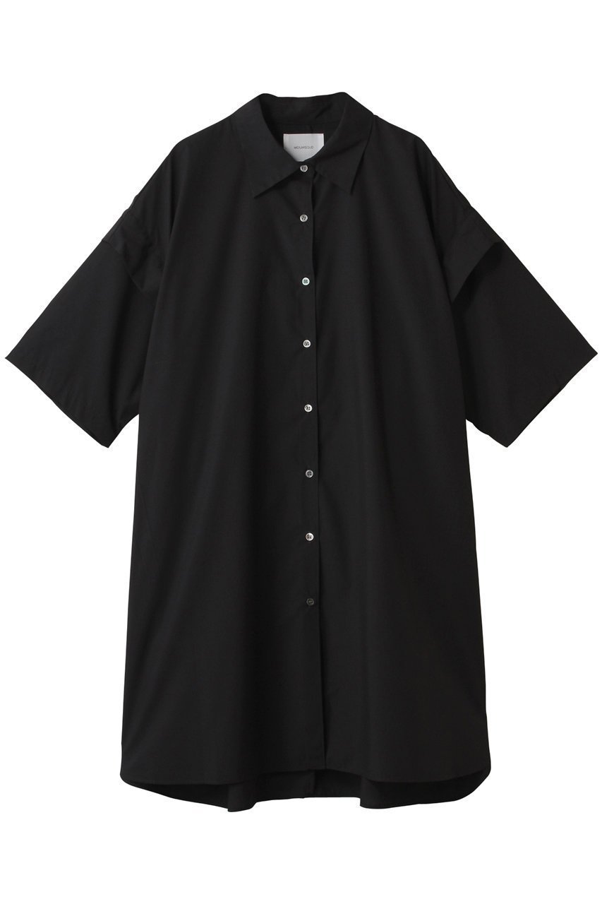 【ミディウミソリッド/MIDIUMISOLID】のtuck shoulder wide shirt.S シャツ インテリア・キッズ・メンズ・レディースファッション・服の通販 founy(ファニー) 　ファッション　Fashion　レディースファッション　Fashion for Women　トップス・カットソー　Cut & Sew Tops　シャツ・ブラウス・オフィスカジュアル　Elegant Blouses & Button-Ups　おすすめ　Recommended / Our Picks　ショルダー　Shoulder, Shoulder Strap　ショート　Short, Short Length　スリーブ　Sleeve, Long Sleeve / Short Sleeve　ビッグ　Big, Oversized　夏　Summer　春　Spring　S/S・春夏　SS, Spring/Summer, Warm Season　羽織　Haori, Light Jacket　black|ID: prp329100004565353 ipo3291000000032812375