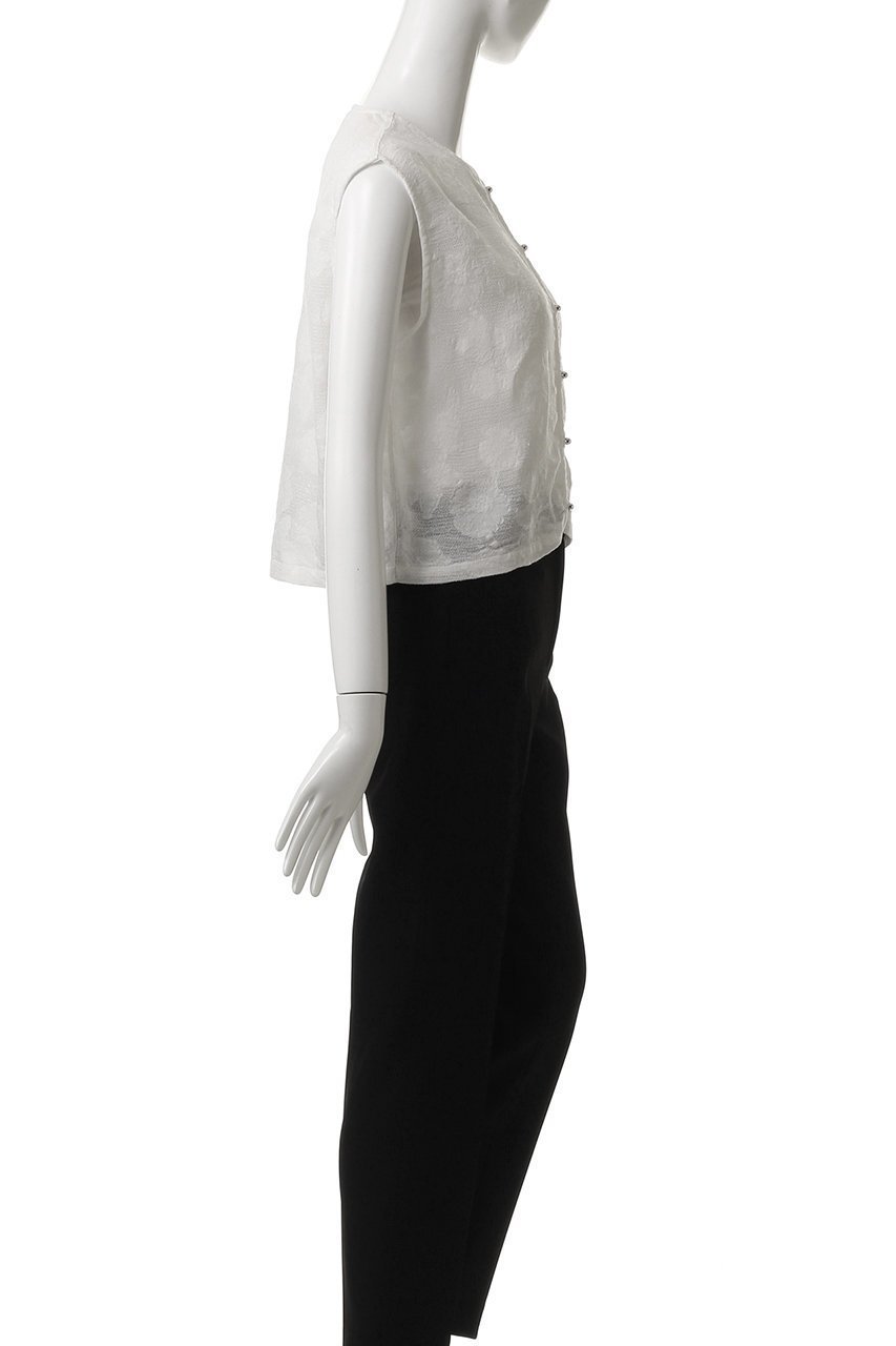 【ミディウミソリッド/MIDIUMISOLID】のcut jaquard lace vest.S ベスト 人気、トレンドファッション・服の通販 founy(ファニー) 　ファッション　Fashion　レディースファッション　WOMEN　アウター　Coat Outerwear　ジャケット　Jackets　キュプラ　Cupra　コンパクト　Compact　ジャケット　Jacket　ファブリック　Fabric　フォルム　Form　ベスト　Vest　ボトム　Bottom　リュクス　Luxe　レース　Race　NEW・新作・新着・新入荷　New Arrivals　other-3|ID: prp329100004565357 ipo3291000000032286655