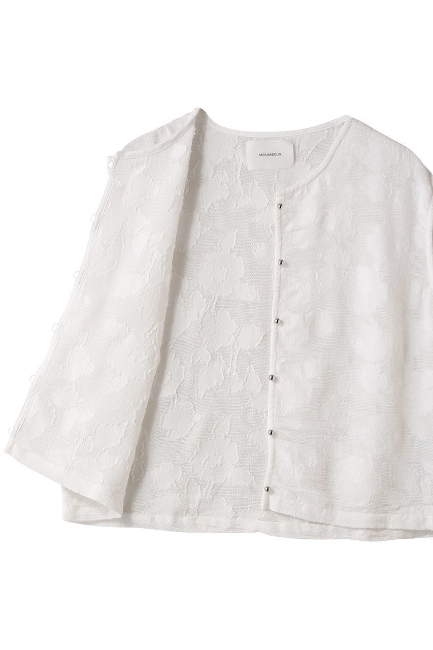 【ミディウミソリッド/MIDIUMISOLID】のcut jaquard lace vest.S ベスト 人気、トレンドファッション・服の通販 founy(ファニー) 　ファッション　Fashion　レディースファッション　WOMEN　アウター　Coat Outerwear　ジャケット　Jackets　キュプラ　Cupra　コンパクト　Compact　ジャケット　Jacket　ファブリック　Fabric　フォルム　Form　ベスト　Vest　ボトム　Bottom　リュクス　Luxe　レース　Race　NEW・新作・新着・新入荷　New Arrivals　other-6|ID: prp329100004565357 ipo3291000000032286661
