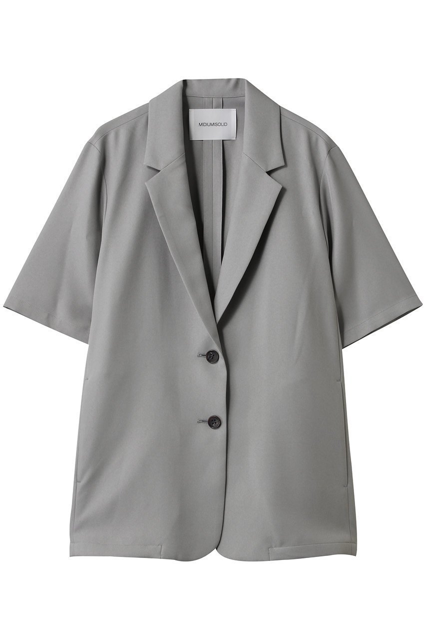 【ミディウミソリッド/MIDIUMISOLID】のh/slv tailored JK.M ジャケット インテリア・キッズ・メンズ・レディースファッション・服の通販 founy(ファニー) 　ファッション　Fashion　レディースファッション　Fashion for Women　アウター　Coat / Outerwear Collection　レディースジャケット・軽アウター　Jackets　ジャケット　Jacket, Outerwear　スラックス　Slacks, Dress Pants　デニム　Denim, Jeans Material　フォルム　Silhouette, Form　夏　Summer　春　Spring　S/S・春夏　SS, Spring/Summer, Warm Season　l.gray|ID: prp329100004565361 ipo3291000000032812404