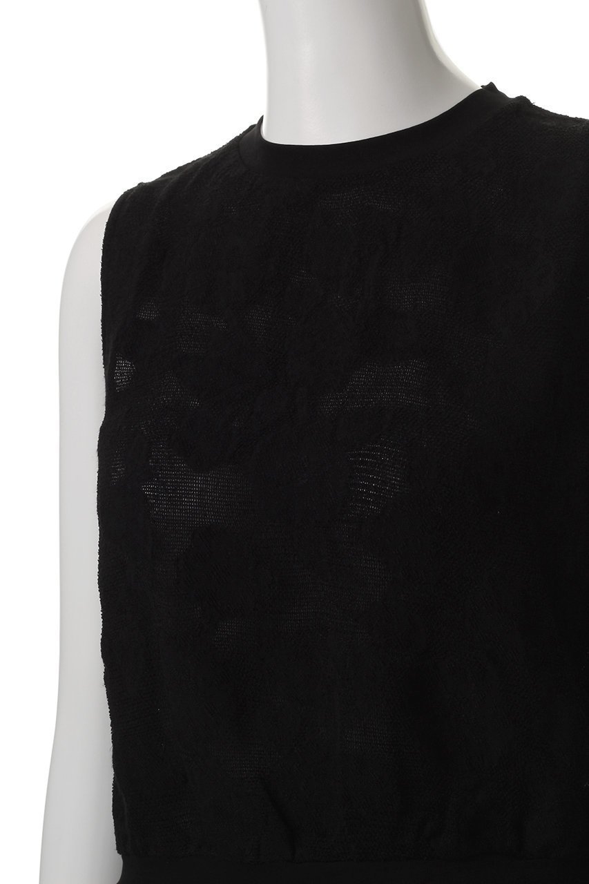 【ミディウミソリッド/MIDIUMISOLID】のn/slv cut jaquard lace top.S トップ 人気、トレンドファッション・服の通販 founy(ファニー) 　ファッション　Fashion　レディースファッション　Fashion for Women　トップス・カットソー　Cut & Sew Tops　キャミソール&ノースリーブ　Camisoles & Sleeveless Tops　シャツ・ブラウス・オフィスカジュアル　Elegant Blouses & Button-Ups　インナー　Innerwear　キュプラ　Cupro, Eco Fabric　コンパクト　Compact, Small Size　ジャカード／ジャガード　Jacquard, Woven Pattern　ノースリーブ　Sleeveless, No-Sleeve　ボトム　Bottoms, Lower Wear　リュクス　Luxury, Elegant, High-End, Chic　レース　Lace, Lace Fabric　ワイド　Wide, Wide Fit　人気　Popular, Best Seller　other-5|ID: prp329100004565364 ipo3291000000035923070