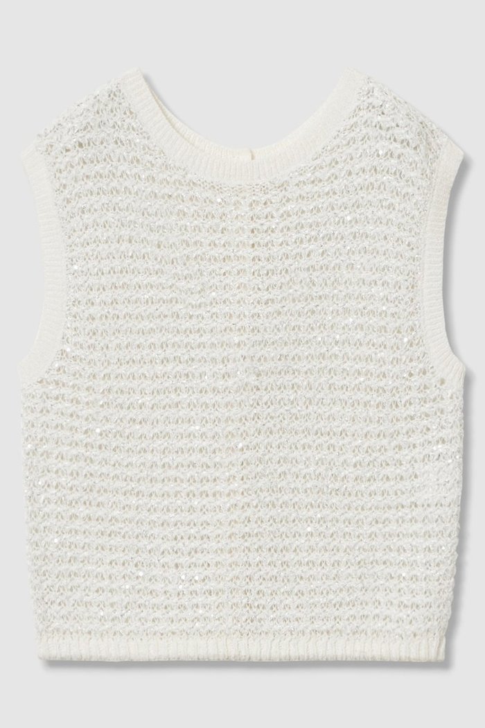 【アナイ/ANAYI】のシークインペーパーヤーン プルオーバー インテリア・キッズ・メンズ・レディースファッション・服の通販 founy(ファニー) https://founy.com/ ファッション Fashion レディースファッション WOMEN トップス・カットソー Tops/Tshirt ニット Knit Tops プルオーバー Pullover おすすめ Recommend コンパクト Compact スパンコール Sequins ベスト Vest エレガント 上品 Elegant NEW・新作・新着・新入荷 New Arrivals |ID: prp329100004565366 ipo3291000000032286707