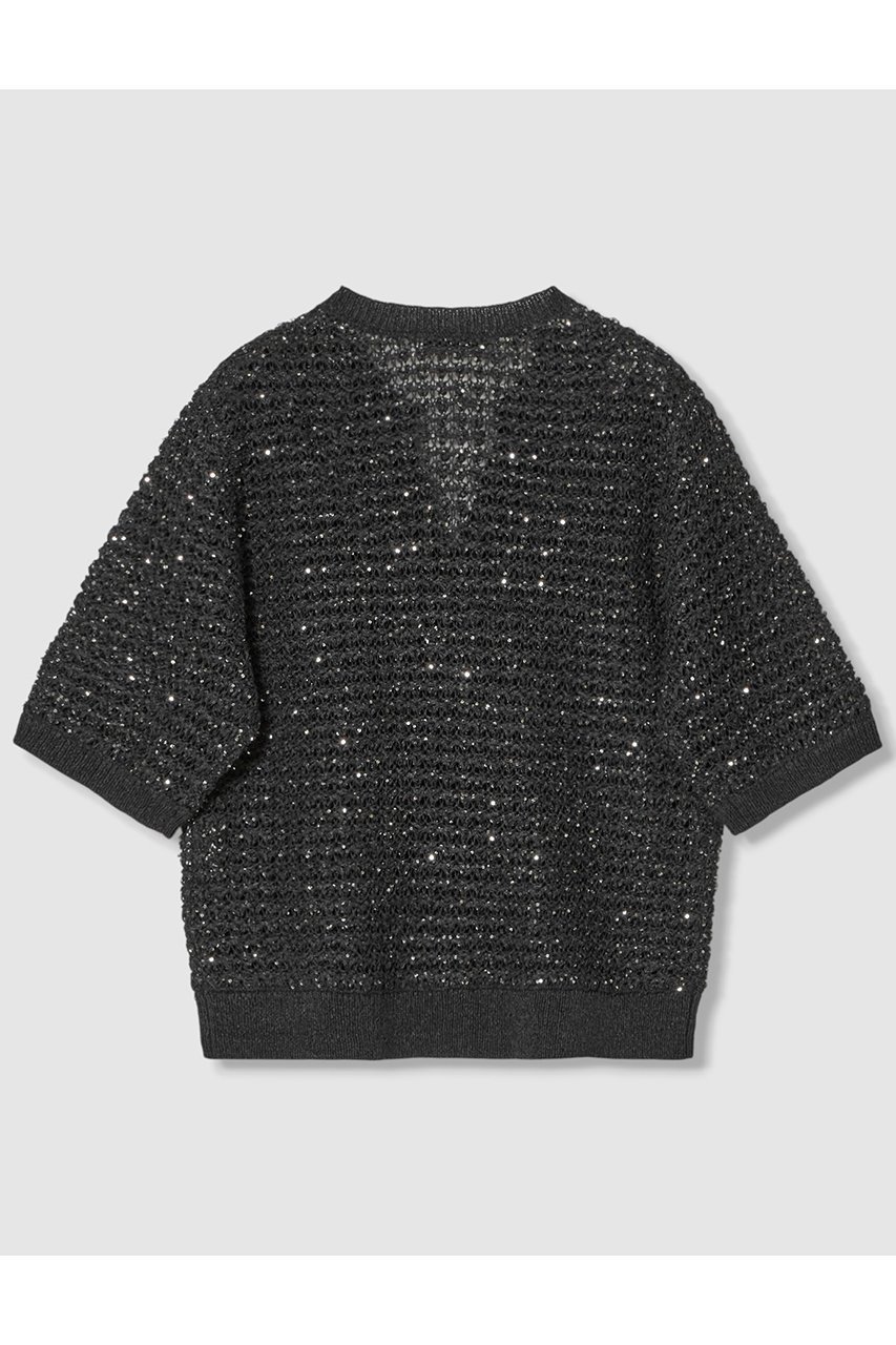 【アナイ/ANAYI】のシークインペーパーヤーン カーディガン 人気、トレンドファッション・服の通販 founy(ファニー) 　ファッション　Fashion　レディースファッション　WOMEN　トップス・カットソー　Tops/Tshirt　ニット　Knit Tops　カーディガン　Cardigans　カーディガン　Cardigan　コンパクト　Compact　スパンコール　Sequins　バランス　Balance　エレガント 上品　Elegant　半袖　Short Sleeve　NEW・新作・新着・新入荷　New Arrivals　other-2|ID: prp329100004565368 ipo3291000000032286726