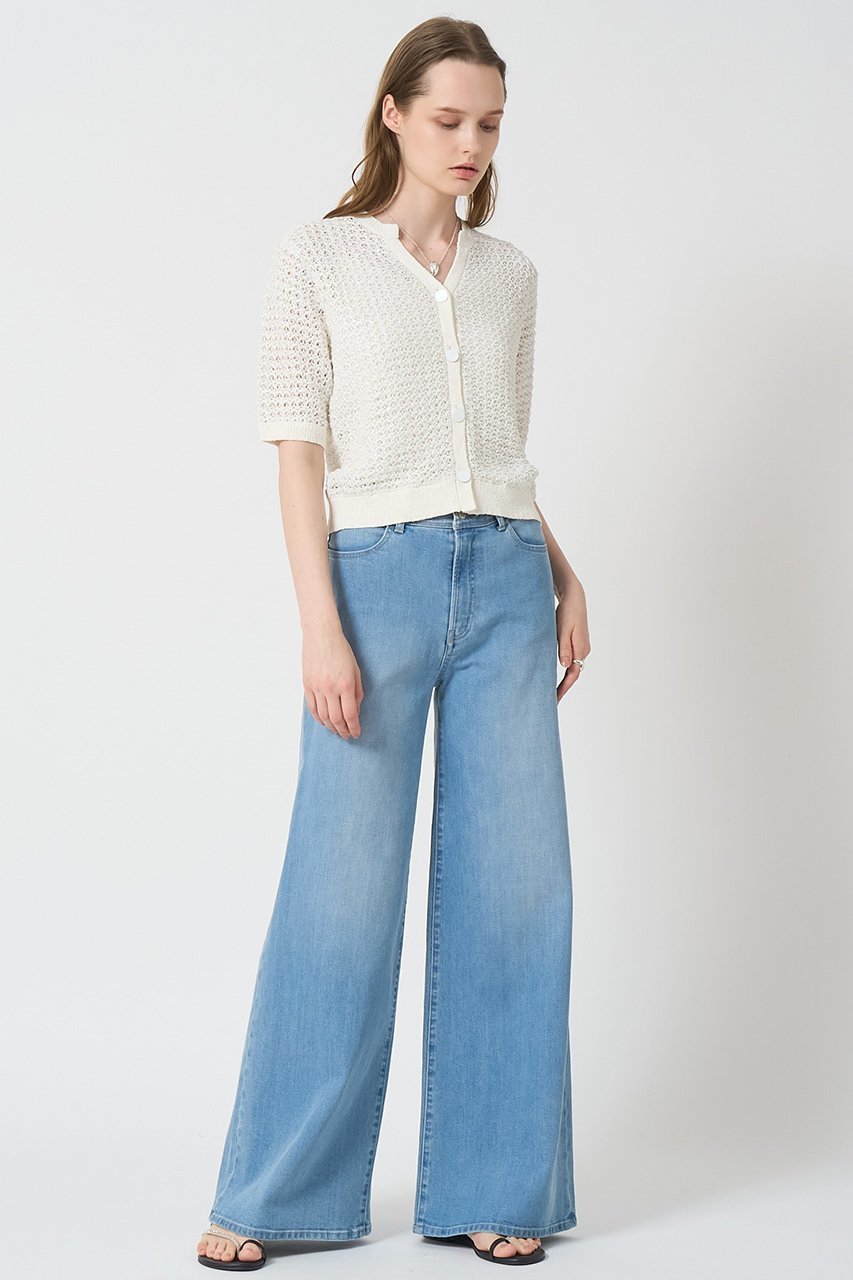 【アナイ/ANAYI】のシークインペーパーヤーン カーディガン 人気、トレンドファッション・服の通販 founy(ファニー) 　ファッション　Fashion　レディースファッション　Fashion for Women　トップス・カットソー　Cut & Sew Tops　ニット　Knit Tops & Sweaters　カーディガン・羽織り　Layered Style Cardigans　カーディガン　Cardigan, Knitwear　コンパクト　Compact, Small Size　スパンコール　Sequins, Sequin Embellishment　バランス　Balance, Style Balance　エレガント 上品　Elegant　半袖　Short Sleeve, Half Sleeve　other-6|ID: prp329100004565368 ipo3291000000033706692