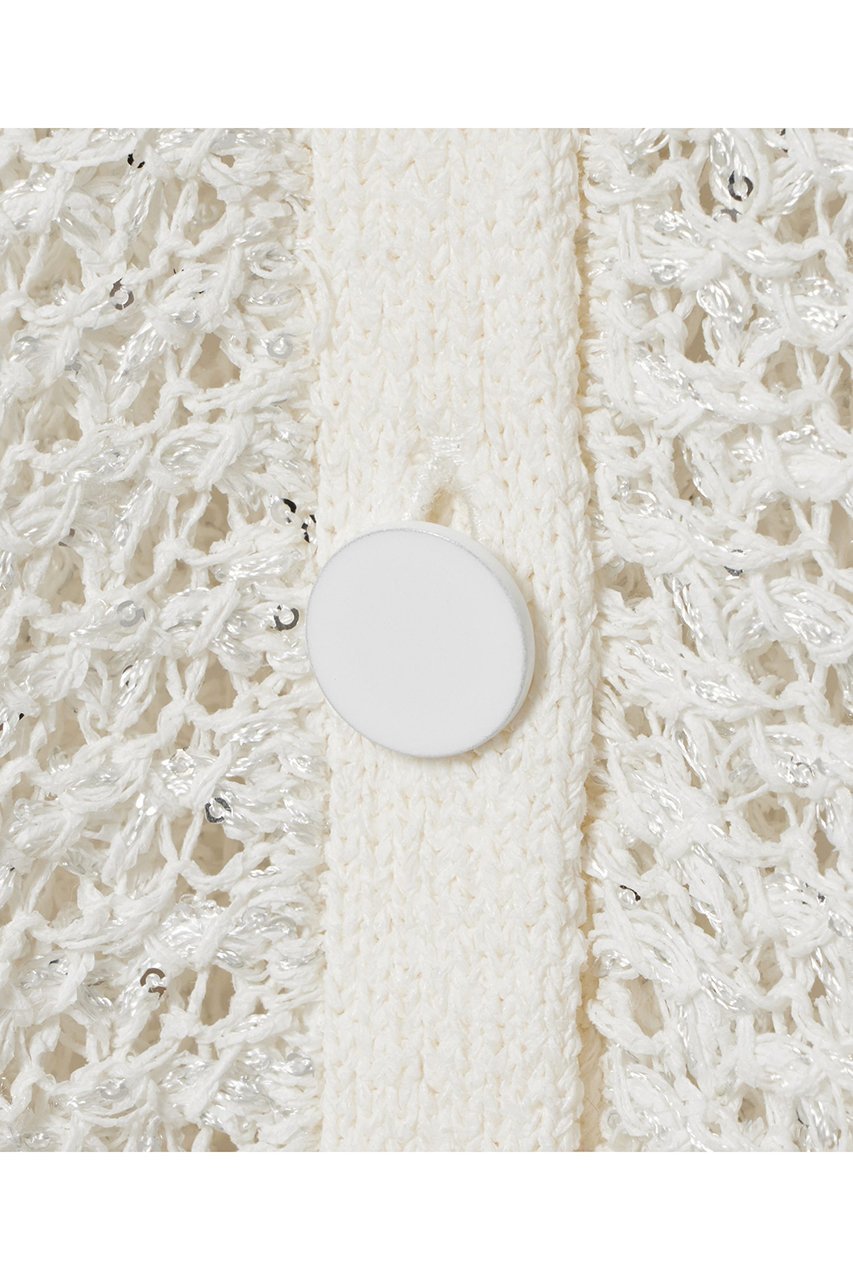 【アナイ/ANAYI】のシークインペーパーヤーン カーディガン 人気、トレンドファッション・服の通販 founy(ファニー) ファッション Fashion レディースファッション Fashion for Women トップス・カットソー Cut & Sew Tops ニット Knit Tops & Sweaters カーディガン・羽織り Layered Style Cardigans カーディガン Cardigan, Knitwear コンパクト Compact, Small Size スパンコール Sequins, Sequin Embellishment バランス Balance, Style Balance エレガント 上品 Elegant 半袖 Short Sleeve, Half Sleeve other-3|ID: prp329100004565368 ipo3291000000035486008