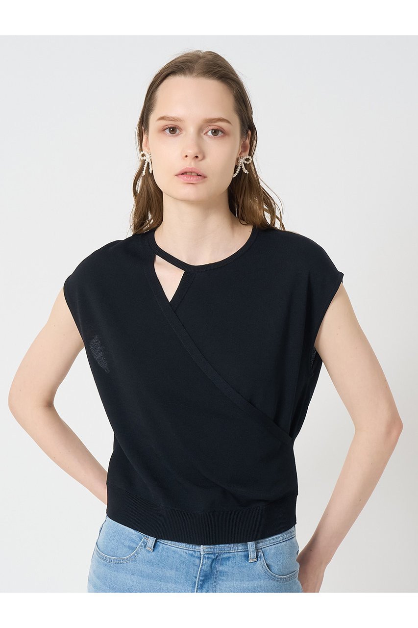 【アナイ/ANAYI】のアシメカシュクールプルオーバー 人気、トレンドファッション・服の通販 founy(ファニー) 　ファッション　Fashion　レディースファッション　Fashion for Women　トップス・カットソー　Cut & Sew Tops　ニット　Knit Tops & Sweaters　カジュアルプルオーバー・ニットトップス　Pullovers & Knit Tops / Casual Pullovers　アシンメトリー　Asymmetrical Style　インナー　Innerwear　ジャケット　Jacket, Outerwear　スリーブ　Sleeve, Long Sleeve / Short Sleeve　ドロップ　Drop Shoulder, Dropped Style　フレンチ　French, French Style　ボトム　Bottoms, Lower Wear　エレガント 上品　Elegant　other-6|ID: prp329100004565370 ipo3291000000033706699