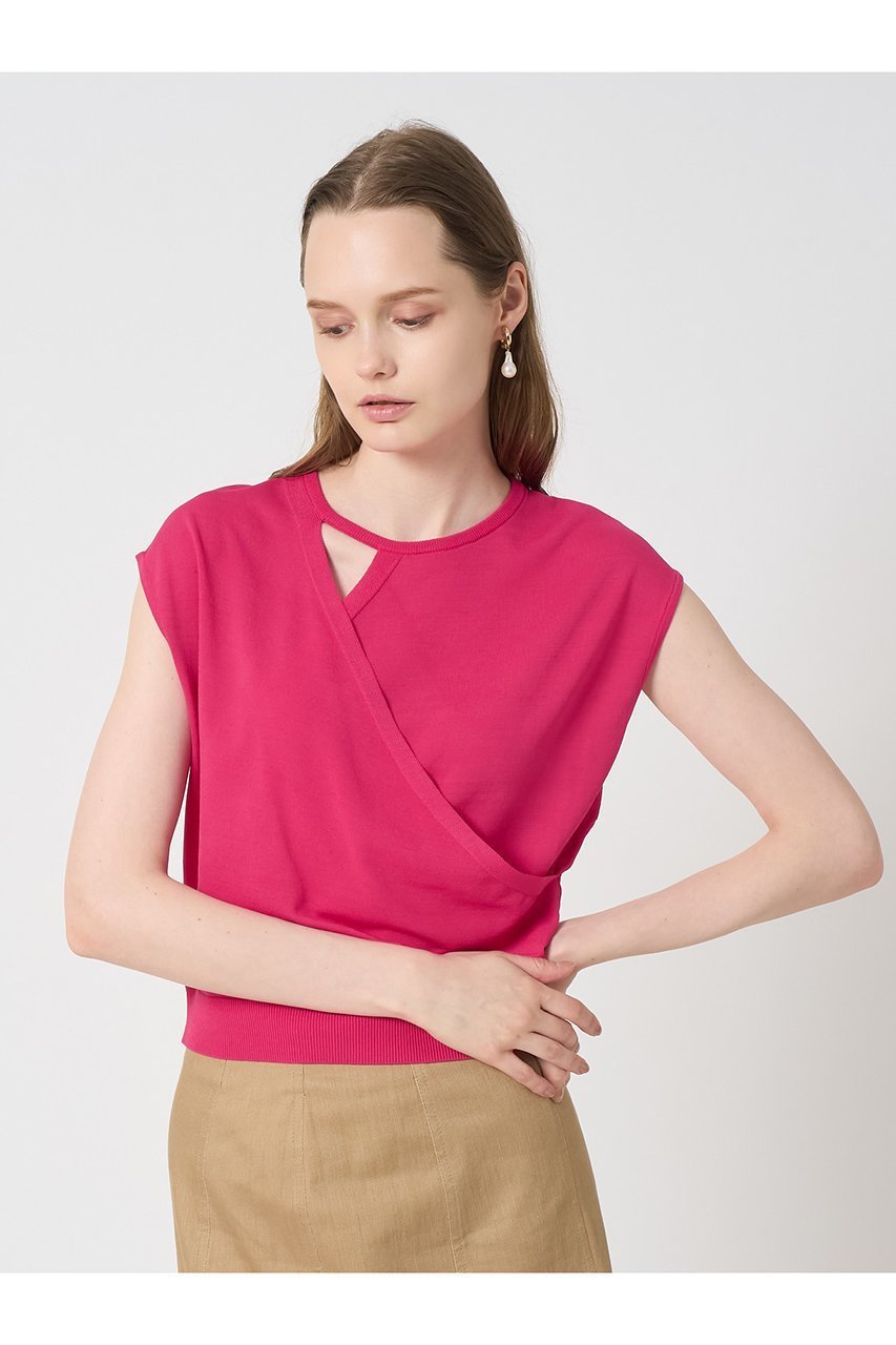 【アナイ/ANAYI】のアシメカシュクールプルオーバー 人気、トレンドファッション・服の通販 founy(ファニー) 　ファッション　Fashion　レディースファッション　Fashion for Women　トップス・カットソー　Cut & Sew Tops　ニット　Knit Tops & Sweaters　カジュアルプルオーバー・ニットトップス　Pullovers & Knit Tops / Casual Pullovers　アシンメトリー　Asymmetrical Style　インナー　Innerwear　ジャケット　Jacket, Outerwear　スリーブ　Sleeve, Long Sleeve / Short Sleeve　ドロップ　Drop Shoulder, Dropped Style　フレンチ　French, French Style　ボトム　Bottoms, Lower Wear　エレガント 上品　Elegant　再入荷　Restock / Back in Stock　other-5|ID: prp329100004565370 ipo3291000000035847523