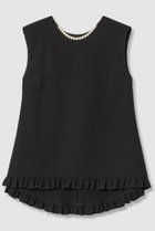【アルアバイル/allureville】の【LOULOU WILLOUGHBY】パールネックレス付きフリルブラウス 人気、トレンドファッション・服の通販 founy(ファニー) ファッション Fashion レディースファッション Fashion for Women トップス・カットソー Cut & Sew Tops キャミソール&ノースリーブ Camisoles & Sleeveless Tops シャツ・ブラウス・オフィスカジュアル Elegant Blouses & Button-Ups ジュエリー Jewelry ネックレス Necklaces & Pendants ダブル Double, Double-Breasted ネックレス Necklace, Pendant Necklace ノースリーブ Sleeveless, No-Sleeve パール Pearl, Pearl Accent フリル Frill, Ruffle フレア Flare, Flared thumbnail ブラック|ID: prp329100004565374 ipo3291000000036083113