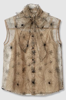 【アルアバイル/allureville】 【LOULOU WILLOUGHBY】オーガンジーフラワー刺繍ブラウス人気、トレンドファッション・服の通販 founy(ファニー) ファッション Fashion レディースファッション WOMEN トップス・カットソー Tops/Tshirt キャミソール / ノースリーブ No Sleeves シャツ/ブラウス Shirts/Blouses オーガンジー Organdy セットアップ Set Up ノースリーブ No Sleeve フラワー Flower エレガント 上品 Elegant 定番 Standard NEW・新作・新着・新入荷 New Arrivals |ID:prp329100004565376