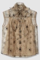 【アルアバイル/allureville】の【LOULOU WILLOUGHBY】オーガンジーフラワー刺繍ブラウス ベージュ|ID: prp329100004565376 ipo3291000000032286795