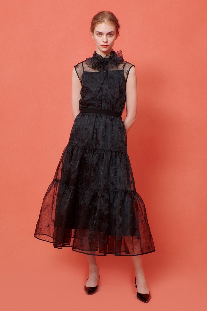 【アルアバイル/allureville】の【LOULOU WILLOUGHBY】オーガンジーフラワー刺繍ブラウス 人気、トレンドファッション・服の通販 founy(ファニー) 　ファッション　Fashion　レディースファッション　Fashion for Women　トップス・カットソー　Cut & Sew Tops　キャミソール&ノースリーブ　Camisoles & Sleeveless Tops　シャツ・ブラウス・オフィスカジュアル　Elegant Blouses & Button-Ups　オーガンジー　Organza Fabric　セットアップ　Set-Up, Coordinated Outfit　ノースリーブ　Sleeveless, No-Sleeve　フラワー　Flower, Floral　エレガント 上品　Elegant　定番　Standard, Basic Item　other-7|ID: prp329100004565376 ipo3291000000033124304