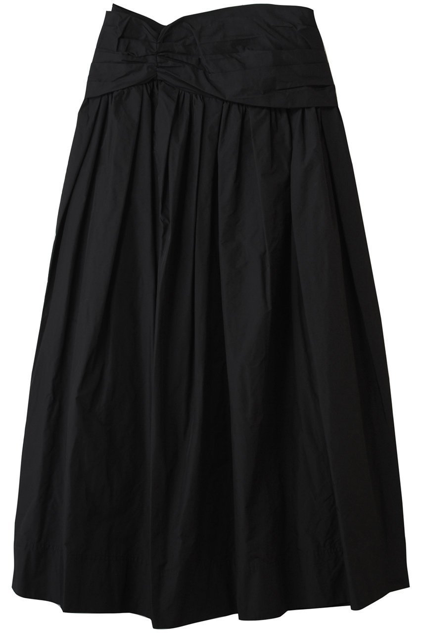 【メゾンスペシャル/MAISON SPECIAL】のVoluminous Tuck Flare Skirt/ボリューミータックフレアスカート インテリア・キッズ・メンズ・レディースファッション・服の通販 founy(ファニー) 　ファッション　Fashion　レディースファッション　Fashion for Women　スカート　Skirts　Aライン・フレアスカート　A-Line & Flared Skirts　ロングスカート　Long Skirts / Maxi & Midi Skirts　タフタ　Taffeta, Structured Fabric　フォルム　Silhouette, Form　フレア　Flare, Flared　ロング　Long, Long-Length　BLK(ブラック)|ID: prp329100004565379 ipo3291000000035056714