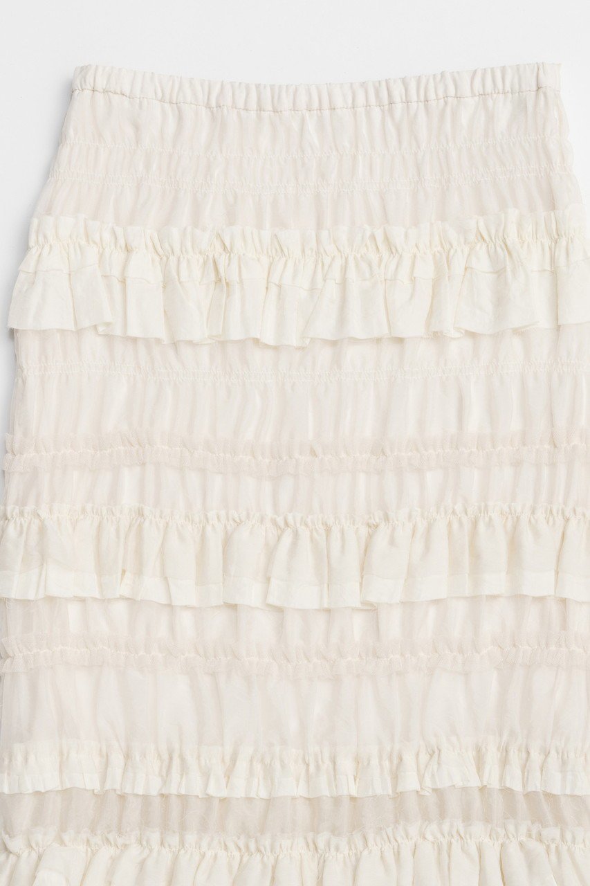 【メゾンスペシャル/MAISON SPECIAL】のTiered Frill Long Tight Skirt/ティアードフリルロングタイトスカート 人気、トレンドファッション・服の通販 founy(ファニー) 　ファッション　Fashion　レディースファッション　WOMEN　スカート　Skirt　ロングスカート　Long Skirt　エレガント 上品　Elegant　ギャザー　Gather　シアー　Sheer　シンプル　Simple　スタイリッシュ　Stylish　ティアード　Tiered　フィット　Fit　プリーツ　Pleats　ロング　Long　NEW・新作・新着・新入荷　New Arrivals　other-2|ID: prp329100004565380 ipo3291000000032286846