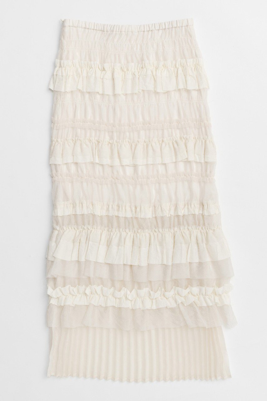 【メゾンスペシャル/MAISON SPECIAL】のTiered Frill Long Tight Skirt/ティアードフリルロングタイトスカート 人気、トレンドファッション・服の通販 founy(ファニー) 　ファッション　Fashion　レディースファッション　WOMEN　スカート　Skirt　ロングスカート　Long Skirt　エレガント 上品　Elegant　ギャザー　Gather　シアー　Sheer　シンプル　Simple　スタイリッシュ　Stylish　ティアード　Tiered　フィット　Fit　プリーツ　Pleats　ロング　Long　NEW・新作・新着・新入荷　New Arrivals　other-4|ID: prp329100004565380 ipo3291000000032286849