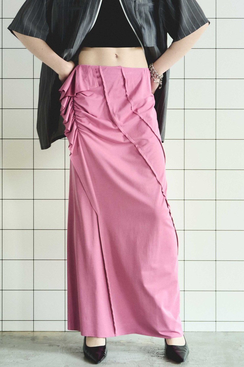 【メゾンスペシャル/MAISON SPECIAL】のRuffled Draped Maxi Skirt/フリルドレープマキシスカート 人気、トレンドファッション・服の通販 founy(ファニー) 　ファッション　Fashion　レディースファッション　Fashion for Women　スカート　Skirts　ロングスカート　Long Skirts / Maxi & Midi Skirts　カットソー　Cut and Sewn Top　セットアップ　Set-Up, Coordinated Outfit　ドレープ　Drape, Draping Fabric　フリル　Frill, Ruffle　フロント　Front, Front Design　ロング　Long, Long-Length　other-8|ID: prp329100004565382 ipo3291000000032812288