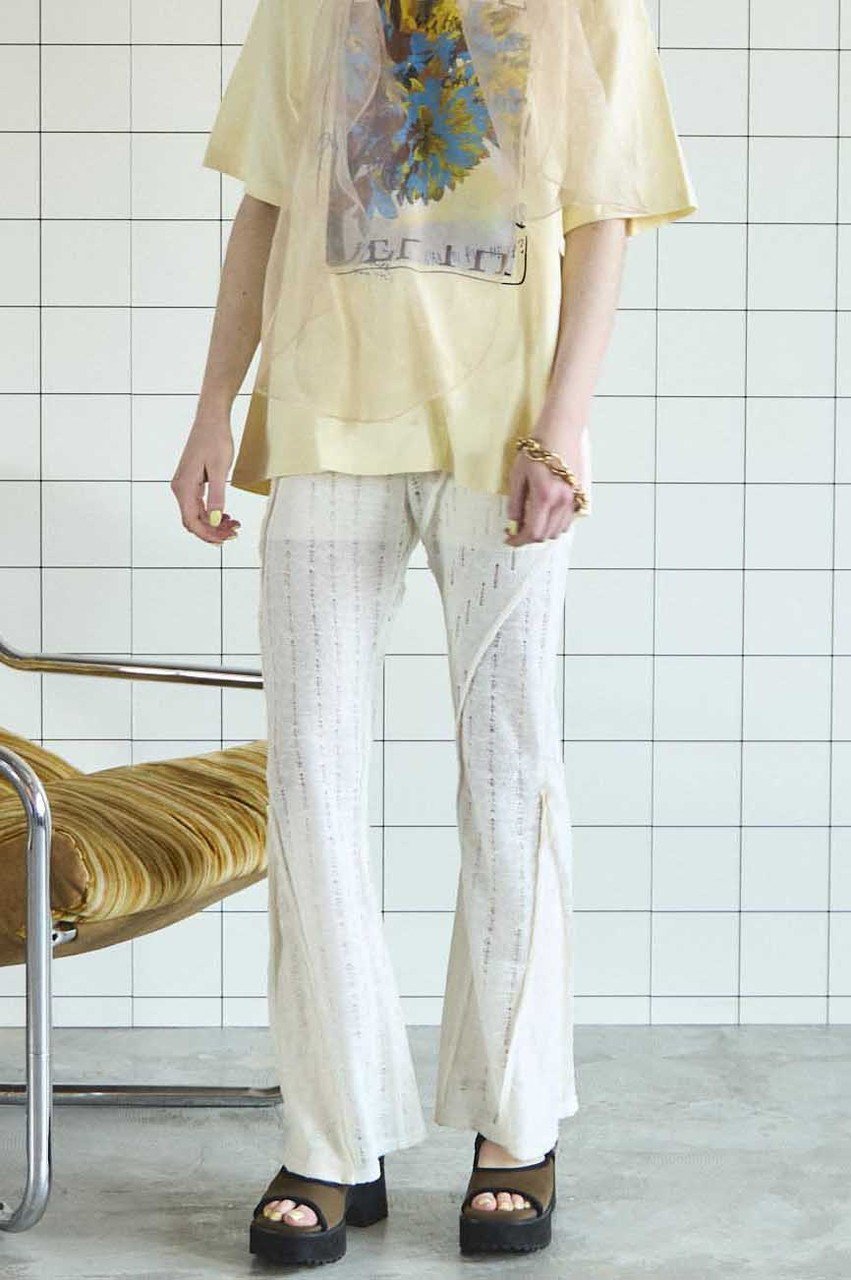 【メゾンスペシャル/MAISON SPECIAL】のMulti Fabric Easy Flare Pants/マルチファブリックイージーフレアパンツ 人気、トレンドファッション・服の通販 founy(ファニー) 　ファッション　Fashion　レディースファッション　WOMEN　パンツ　Pants　インナー　Inner　スリット　Slit　バランス　Balance　フィット　Fit　フレア　Flare　メッシュ　Mesh　夏　Summer　NEW・新作・新着・新入荷　New Arrivals　other-7|ID: prp329100004565394 ipo3291000000032286977