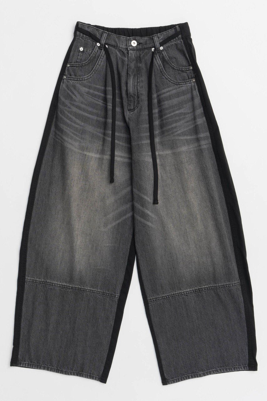 【メゾンスペシャル/MAISON SPECIAL】のCut Docking Curve Denim Pants/カットドッキングカーブデニム インテリア・キッズ・メンズ・レディースファッション・服の通販 founy(ファニー) 　ファッション　Fashion　レディースファッション　WOMEN　パンツ　Pants　デニムパンツ　Denim Pants　カットソー　Cut And Sew　デニム　Denim　ドッキング　Docking　NEW・新作・新着・新入荷　New Arrivals　BLK(ブラック)|ID: prp329100004565399 ipo3291000000032286998