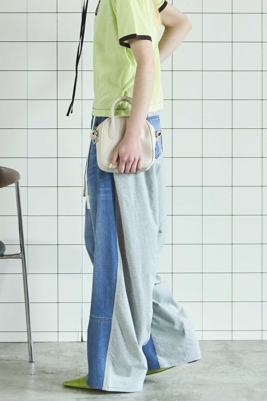 【メゾンスペシャル/MAISON SPECIAL】のCut Docking Curve Denim Pants/カットドッキングカーブデニム 人気、トレンドファッション・服の通販 founy(ファニー) 　ファッション　Fashion　レディースファッション　Fashion for Women　パンツ　Pants & Trousers　デニムパンツ・ジーンズ・美脚デニム　Denim Jeans & Pants　カットソー　Cut and Sewn Top　デニム　Denim, Jeans Material　ドッキング　Docking, Mixed Material　other-8|ID: prp329100004565399 ipo3291000000035450808