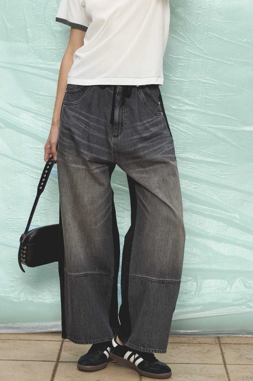 【メゾンスペシャル/MAISON SPECIAL】のCut Docking Curve Denim Pants/カットドッキングカーブデニム 人気、トレンドファッション・服の通販 founy(ファニー) 　ファッション　Fashion　レディースファッション　Fashion for Women　パンツ　Pants & Trousers　デニムパンツ・ジーンズ・美脚デニム　Denim Jeans & Pants　カットソー　Cut and Sewn Top　デニム　Denim, Jeans Material　ドッキング　Docking, Mixed Material　other-7|ID: prp329100004565399 ipo3291000000035627321