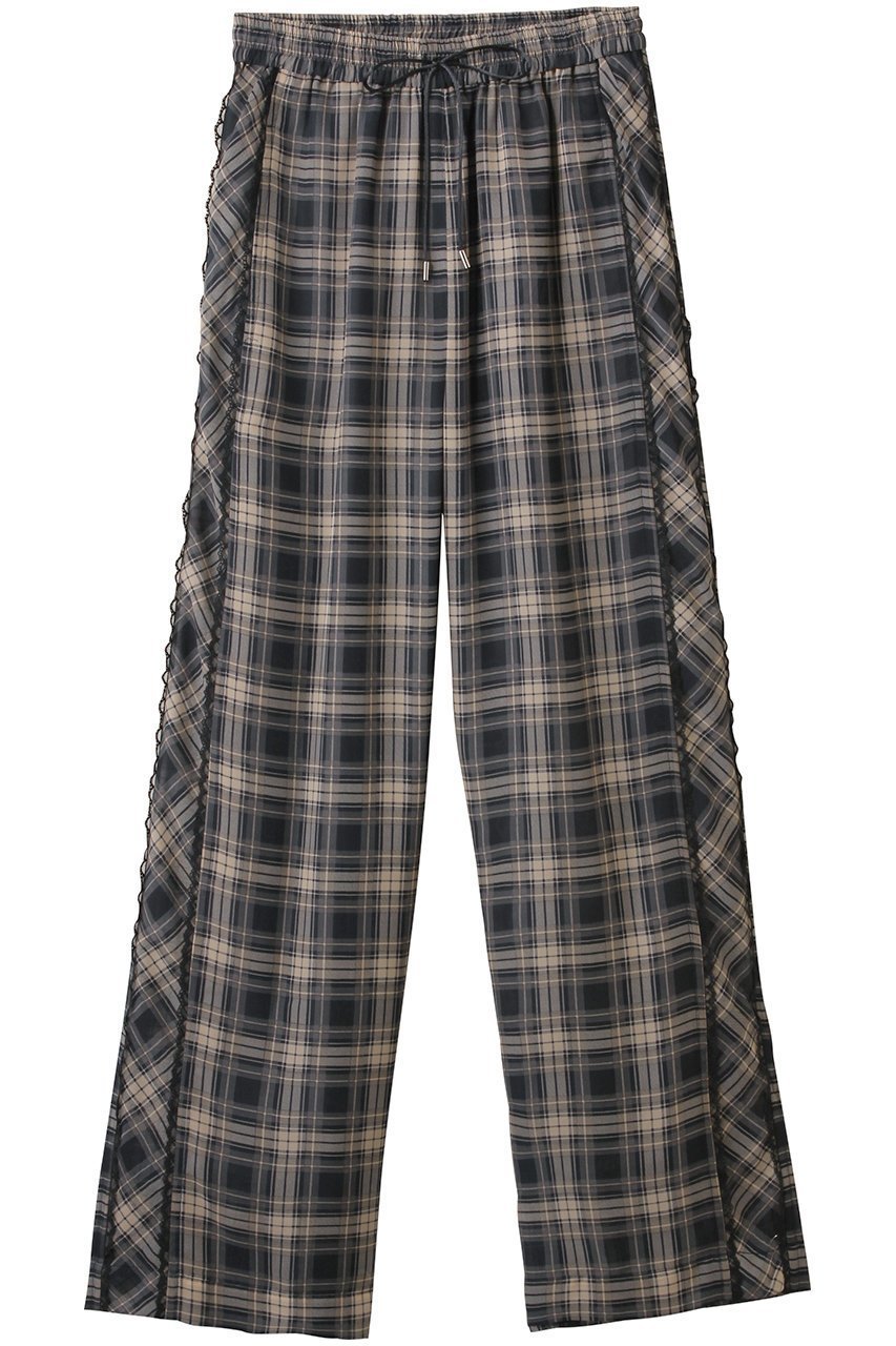 【メゾンスペシャル/MAISON SPECIAL】のSide Pico Lace Sheer Plaid Pants/サイドピコレースシアーチェックパンツ インテリア・キッズ・メンズ・レディースファッション・服の通販 founy(ファニー) 　ファッション　Fashion　レディースファッション　Fashion for Women　パンツ　Pants & Trousers　ガーリー　Girly, Feminine Style　キャップ　Cap, Baseball Cap　シアー　Sheer, See-Through　スニーカー　Sneakers, Trainers　セットアップ　Set-Up, Coordinated Outfit　チェック　Check, Plaid, Tartan　リラックス　Relax, Relaxed Fit　レース　Lace, Lace Fabric　ワイド　Wide, Wide Fit　おすすめ　Recommended / Our Picks　夏　Summer　NVY(ネイビー)|ID: prp329100004565402 ipo3291000000036640319
